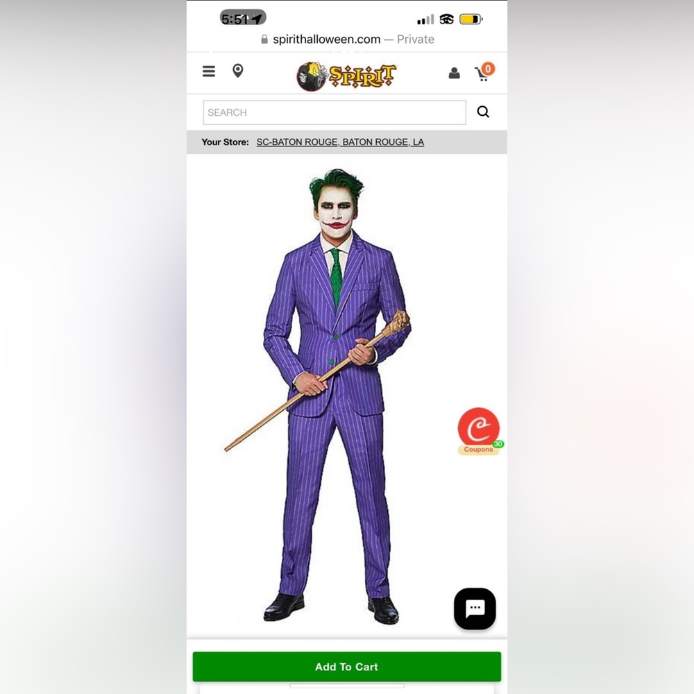 Joker costume